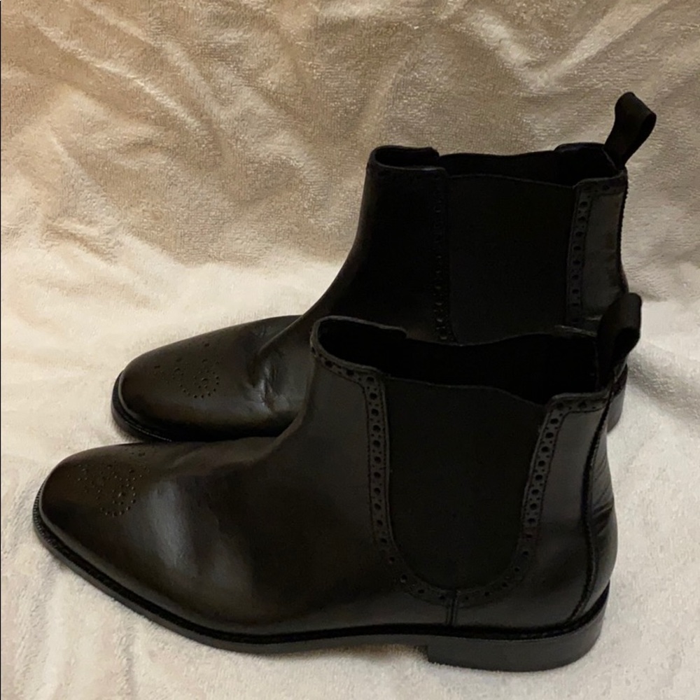Black Leather Coal Haan Boots